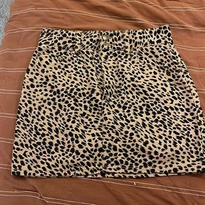 Printed Jean skirt